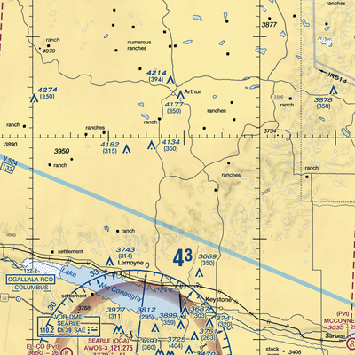 Packard Ranch Airport (42NE) VFR Sectional  Gaming Mouse Pad