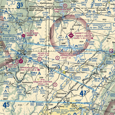 Herrington Field (42MD) VFR Sectional  Gaming Mouse Pad