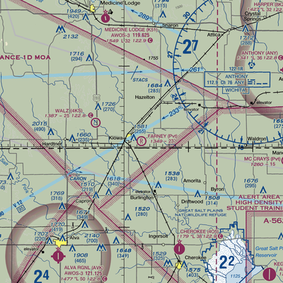 Farney Field Airport (42KS) VFR Sectional  Gaming Mouse Pad