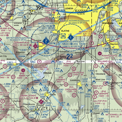 Flying Z Ranch Airport (41KS) VFR Sectional  Gaming Mouse Pad