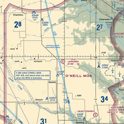 Landgren Ranch Airport (40NE) VFR Sectional  Gaming Mouse Pad