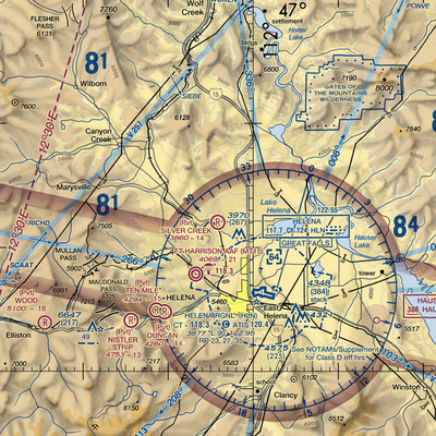 Silver Creek Airport (40MT) VFR Sectional  Gaming Mouse Pad