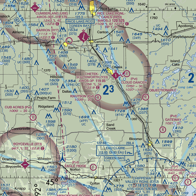 Knutson Farms Airport (3WN6) VFR Sectional  Gaming Mouse Pad