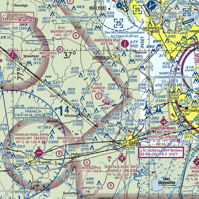 Garner Airport (3VA8) VFR Sectional  Gaming Mouse Pad