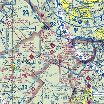 Flying Circus Aerodrome (3VA3) VFR Sectional  Gaming Mouse Pad