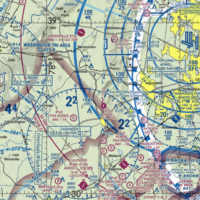 The Meadows Airport (3VA1) VFR Sectional  Gaming Mouse Pad