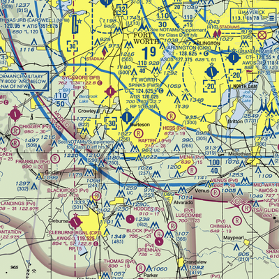 Rafter J Airport (3TX9) VFR Sectional  Gaming Mouse Pad