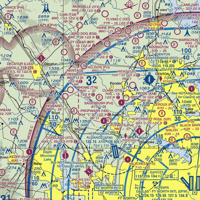 Flying P Airport (3TX7) VFR Sectional  Gaming Mouse Pad