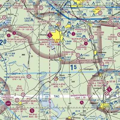 Lowell Smith Jr Airport (3TX6) VFR Sectional  Gaming Mouse Pad