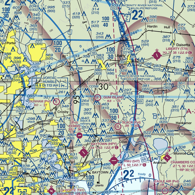 Gum Island Airport (3TE1) VFR Sectional  Gaming Mouse Pad