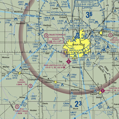 Chris Hofer Landing Strip (3SD4) VFR Sectional  Gaming Mouse Pad