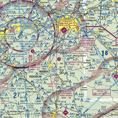 Crooked Fence Farm Airport (3SC4) VFR Sectional  Gaming Mouse Pad