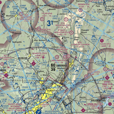 Ashlawn Airport (3PN1) VFR Sectional  Gaming Mouse Pad