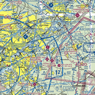 Inductotherm Airport (3NJ6) VFR Sectional  Gaming Mouse Pad