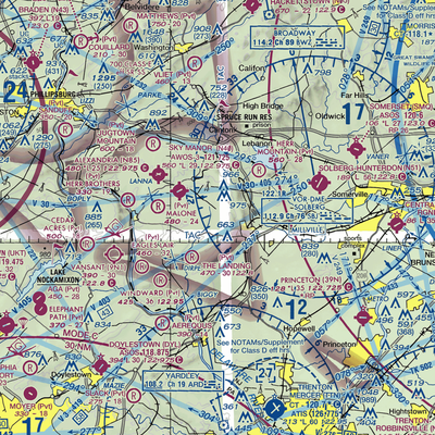 Mock Airport (3NJ5) VFR Sectional  Gaming Mouse Pad