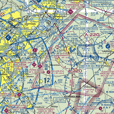 Pemberton Airport (3NJ1) VFR Sectional  Gaming Mouse Pad