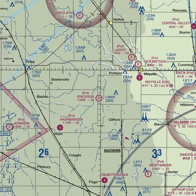 Erickson Airport (3NA0) VFR Sectional  Gaming Mouse Pad