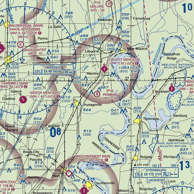 Penman Airport (3MO4) VFR Sectional  Gaming Mouse Pad