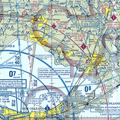 Southern Natural Gas Co. Seaplane Base (3LA2) VFR Sectional  Gaming Mouse Pad