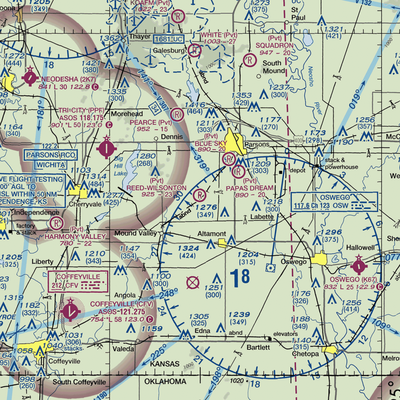 Reed-Wilsonton Airport (3KS8) VFR Sectional  Gaming Mouse Pad