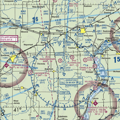 Rinkenberger Restricted Landing Area (3IS8) VFR Sectional  Gaming Mouse Pad