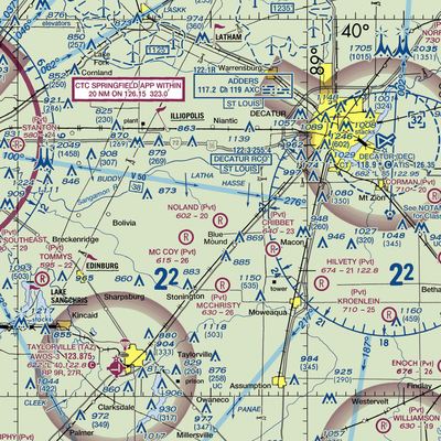 Noland RLA Restricted Landing Area (3IS3) VFR Sectional  Gaming Mouse Pad