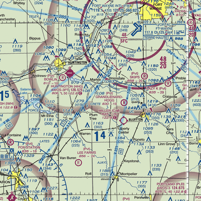 Johnson Airport (3IN4) VFR Sectional  Gaming Mouse Pad