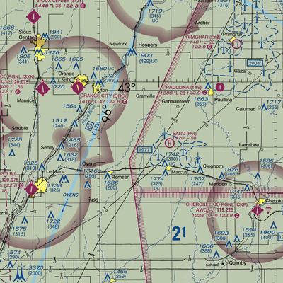 Kerr Airport (3IA5) VFR Sectional  Gaming Mouse Pad