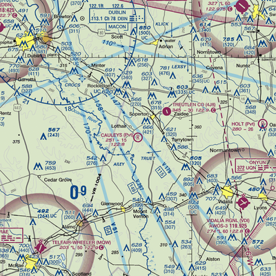 Cauley's Airstrip (3GA8) VFR Sectional  Gaming Mouse Pad