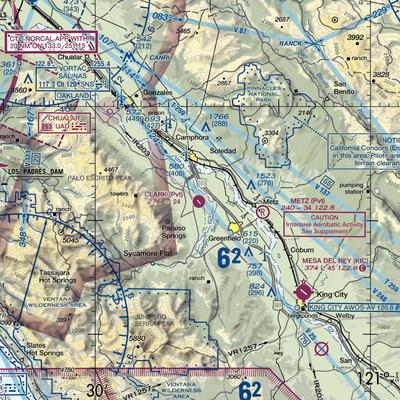 Clark Ranch Airport (3CA9) VFR Sectional  Gaming Mouse Pad