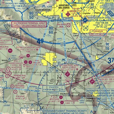 U of A Maricopa Ag Center Airport (3AZ2) VFR Sectional  Gaming Mouse Pad