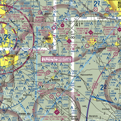 Crosswind Meadows Airport (39OH) VFR Sectional  Gaming Mouse Pad