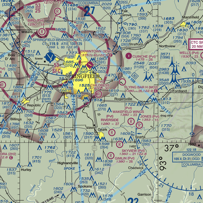 Gardner Airport (39MO) VFR Sectional  Gaming Mouse Pad