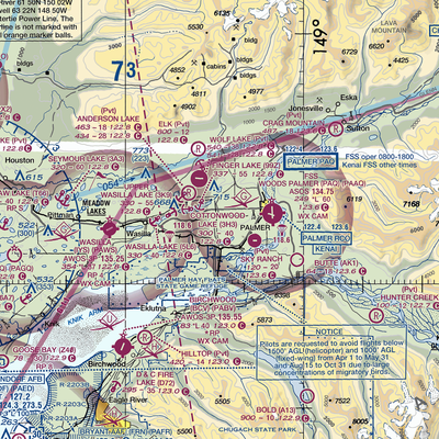 Gilmore Strip (39AK) VFR Sectional  Gaming Mouse Pad