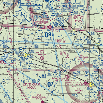 Blue Springs Airport (38FA) VFR Sectional  Gaming Mouse Pad