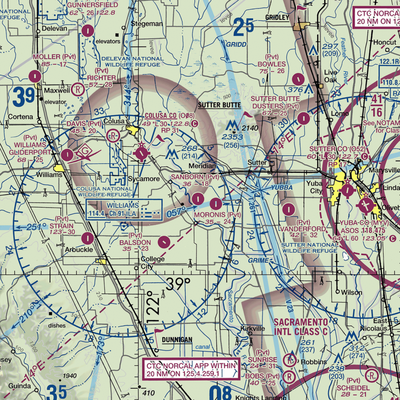 Sanborn Airport (38CN) VFR Sectional  Gaming Mouse Pad