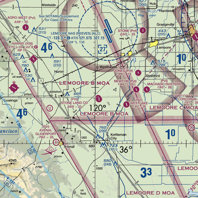 Stone Land County Airport (36CA) VFR Sectional  Gaming Mouse Pad