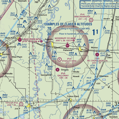 David Stanley Memorial Airport (36AR) VFR Sectional  Gaming Mouse Pad