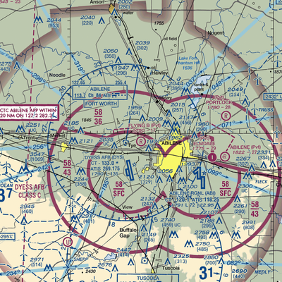 Flying B Ranch Airstrip (35TX) VFR Sectional  Gaming Mouse Pad