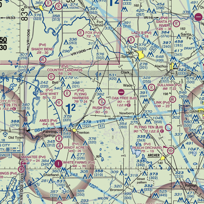 Rush Airport (35FD) VFR Sectional  Gaming Mouse Pad