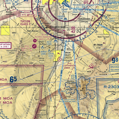 Continental Airport (35AZ) VFR Sectional  Gaming Mouse Pad