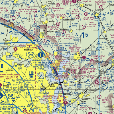 Jsi Airport (34TA) VFR Sectional  Gaming Mouse Pad