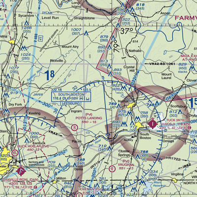 Fox Fire Airport (33VA) VFR Sectional  Gaming Mouse Pad