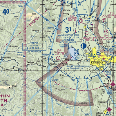 Crow-Mag Airport (33OR) VFR Sectional  Gaming Mouse Pad