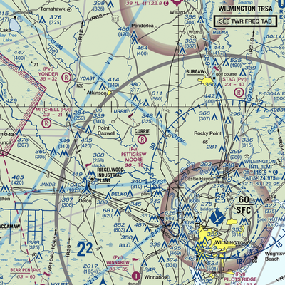 Pettigrew Moore Aerodrome (33NC) VFR Sectional  Gaming Mouse Pad