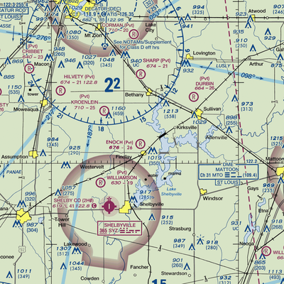 Howell Airport (33IS) VFR Sectional  Gaming Mouse Pad