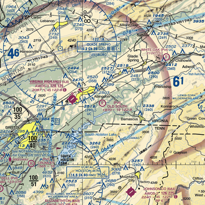 Old South Aerodrome (32VA) VFR Sectional  Gaming Mouse Pad