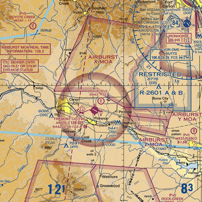 Braun Airport (32CO) VFR Sectional  Gaming Mouse Pad