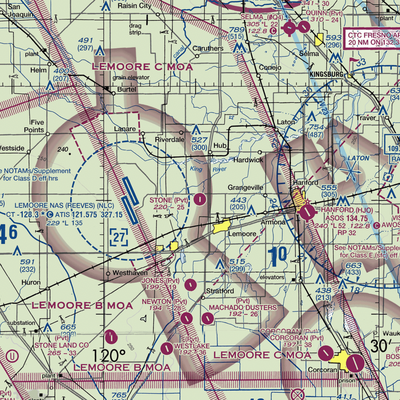 Stone Airstrip (32CA) VFR Sectional  Gaming Mouse Pad