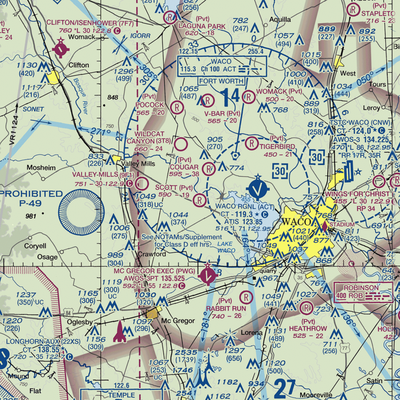 Scott Airport (31TX) VFR Sectional  Gaming Mouse Pad